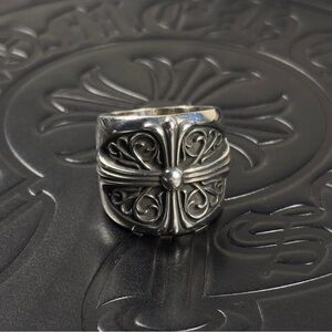 Chrome Hearts Oval Cross Silver Ring